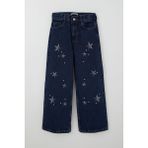 Breeze Kız Çocuk Jean Pantolon Taşlı Yıldız Aksesuarlı 10-14 Yaş, Koyu Mavi - 10 Yaş