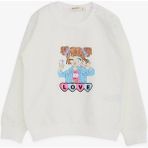 Breeze Kız Çocuk Kız Baskılı Pamuklu Sweatshirt - Beyaz - 2 - 3 Yaş