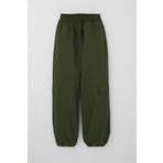 Breeze Kız Çocuk Paraşüt Jogger Paça Pantolon Kargo Cep 7-12 Yaş, Haki Yeşil