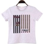Breeze Kız Çocuk Pullu Forget Desenli Tişört - 7 - 8 Yaş - Gri