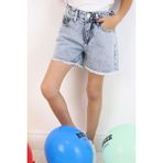 Breeze Kız Çocuk Şort Jean Cepli Paçası Püskül Detaylı 5-9 Yaş, Açık Mavi - 7 Yaş