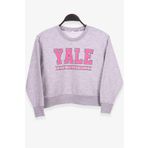 Breeze Kız Çocuk Sweatshirt Baskılı 8-14 Yaş, Gri Melanj