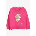 Breeze Kız Çocuk Sweatshirt Baskılı Pullu Unicorn 2-6 Yaş, Pembe