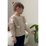 Breeze Kız Çocuk Sweatshirt Güpürlü 1.5-5 Yaş, Bej - 2 Yaş