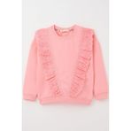 Breeze Kız Çocuk Sweatshirt Güpürlü 1.5-5 Yaş, Pembe - 4 Yaş