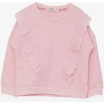 Breeze Kız Çocuk Sweatshirt Güpürlü 1.5-5 Yaş, Somon Melanj - 1,5 Yaş
