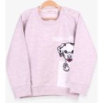 Breeze Kız Çocuk Sweatshirt Köpek Baskılı Bej Melanj (2-6 Yaş) - 2 Yaş