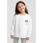 Breeze Kız Çocuk Sweatshirt Mutlu Bulut & Sevimli Civciv Aksesuar Detaylı 2-6 Yaş, Ekru