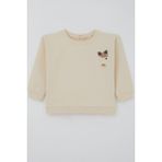 Breeze Kız Çocuk Sweatshirt Mutlu Bulut & Sevimli Civciv Aksesuar Detaylı 2-6 Yaş, Krem - Krem Rengi - 2 Yaş