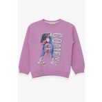 Breeze Kız Çocuk Sweatshirt Pullu Baskılı 9-14 Yaş, Eflatun