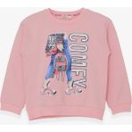 Breeze Kız Çocuk Sweatshirt Pullu Baskılı Pudra (9-14 Yaş) - 9 Yaş