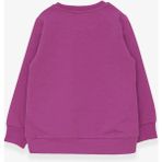 Breeze Kız Çocuk Sweatshirt Pullu Kız Baskılı Mor (3-8 Yaş) - 3 Yaş