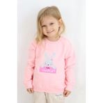 BREEZE Kız Çocuk Sweatshirt Sevimli Simli Tavşancık Baskılı 1.5-5 Yaş, Pembe - 2 Yaş