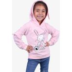 Breeze Kız Çocuk Sweatshirt Tavşan Baskılı Somon Melanj (1.5-5 Yaş) - 1,5 Yaş