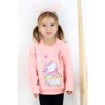 Breeze Kız Çocuk Sweatshirt Unicorn Somon (2-6 Yaş) - 2 Yaş