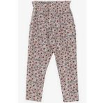 Breeze Kız Çocuk Tayt Pantolon Fiyonklu Çiçekli 1.5-5 Yaş, Ekru