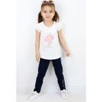 Breeze Kız Çocuk Taytlı Takım Dansçı Neşeli Ayıcık Baskılı 1.5-5 Yaş, Ekru - 3 Yaş