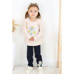Breeze Kız Çocuk Taytlı Takım Papatya Baskılı 1.5-5 Yaş, Bej - 18 Ay