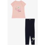 Breeze Kız Çocuk Taytlı Takım Papatya Baskılı 4-9 Yaş, Pembe