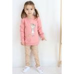 Breeze Kız Çocuk Taytlı Takım Sevimli Kız Baskılı Çiçekli 2-6 Yaş, Gülkurusu - 2 Yaş - Gül Kurusu