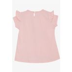 Breeze Kız Çocuk Tişört Bahar Temalı Balerin Kız Baskılı 1.5-5 Yaş, Pembe