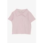 BREEZE Kız Çocuk Tişört Crop Çıtçıtlı Fitilli 9-14 Yaş, Pembe