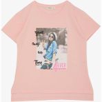 Breeze Kız Çocuk Tişört Havalı Kız Baskılı 8-14 Yaş, Pembe - 12 Yaş