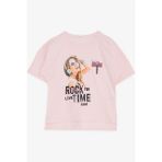 Breeze Kız Çocuk Tişört Havalı Rockçı Kız Baskılı 9-16 Yaş, Pembe - 10 Yaş