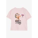 Breeze Kız Çocuk Tişört Havalı Rockçı Kız Baskılı 9-16 Yaş, Pembe - 9 Yaş