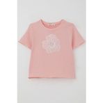 Breeze Kız Çocuk Tişört Tül Çiçek Armalı Boncuk Aksesuarlı Kemer Boy 8-14 Yaş, Pembe