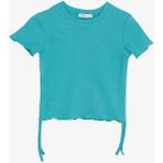 BREEZE Kız Çocuk Tişört Yanları Büzgülü 8-14 Yaş, Mint Yeşili