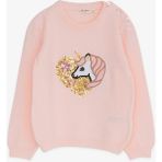 Breeze Kız Çocuk Triko Kazak Pullu Unicorn Baskılı 1.5-5 Yaş, Pudra - 1,5 Yaş
