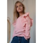 Breeze Kız Çocuk Uzun Kollu Bluz Güpür Çiçek Nakışlı 3-7 Yaş, Pembe - 3 Yaş