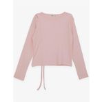BREEZE Kız Çocuk Uzun Kollu Tişört Büzgülü 8-14 Yaş, Pembe