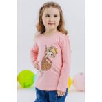 Breeze Kız Çocuk Uzun Kollu Tişört Dostluk Temalı Dansçı Kız Baskılı 2-6 Yaş, Pembe - 2 Yaş