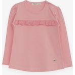 Breeze Kız Çocuk Uzun Kollu Tişört Güpürlü 1-4 Yaş, Pembe - 3 Yaş