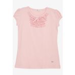 Breeze Pembe 9 Ay-8 Yaş Güpürlü Kız Çocuk T-shirt