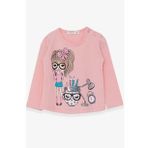 Breeze Pudra 1-4 Yaş Ressam Baskılı Kız Çocuk Uzun Kollu T-shirt