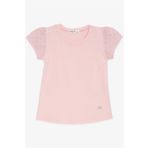 Breeze Pudra 3-8 Yaş Kolları Fistolu Kız Çocuk T-shirt