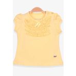 Breeze Sarı 9 Ay-8 Yaş Güpürlü Kız Çocuk T-shirt