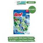 Bref Power Aktiv Çam Triopac X5 ADET + Çöp Poşeti Hediye