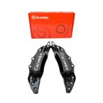Brembo Metal Jant Kaliper Kapağı Kabartma Yazılı Jant Braketi 2li Set Siyah