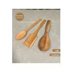 Bremen Home 3lü Ahşap Set, Tahta Servis Pilav Kaşığı Spatula