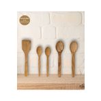 Bremen Home 5li Ahşap Set Servis Yemek Kaşığı Spatula Tahta Kaşık