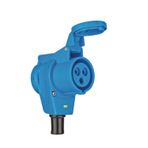Brennenstuhl 3 Kutuplu 230V 16A 1x CEE 230V 16A CEE Mavi Açılı Karavan Dönüştürücü