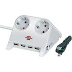 Brennenstuhl 4 USB 2.0 2.100 mAh 2 Soketli Beyaz Masaüstü Uzatma Priz