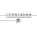 Brennenstuhl Comfort Line Plus Serisi Düz Fişli 6 Soketli 2 mt Beyaz Priz Uzatma Kablosu