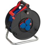 Brennenstuhl IP44 makarası (50 m – özel plastik, kısa vadeli dış alanlarda kullanım garantiler ve yuvarlak evin, Made in Germany) Siyah
