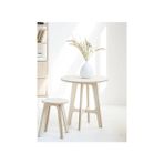 Breva, Ahşap Orta Sehpa, Coffee Table, 60x60 Beyaz Renk