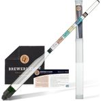 Brewer's Elite Hidrometre, ev yapımı bira, şarap, mead ve kombucha için – Deluxe üç katlı skala seti, sert kılıf ve bez – Özel yerçekimi ABV test cihazı